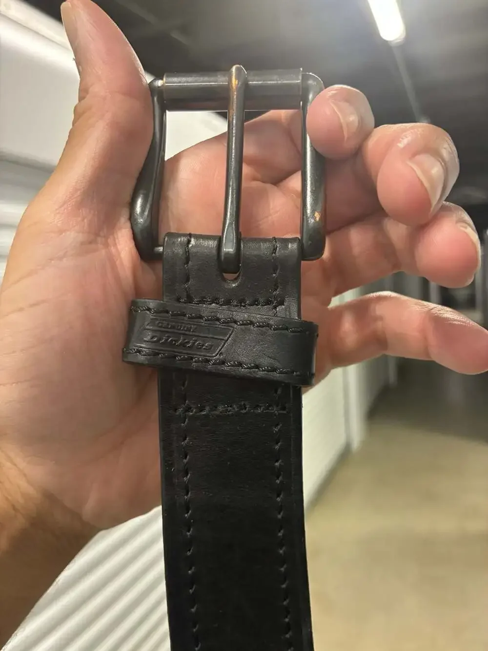 Genuine Dickies Men's Black Leather Casual Work Belt Size 50-52